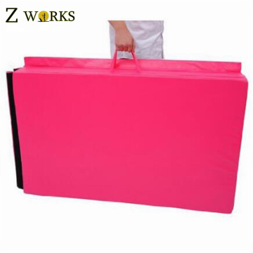 Pink Make-To-Order Folding Gym Mat Exercise Folding Foam Mat